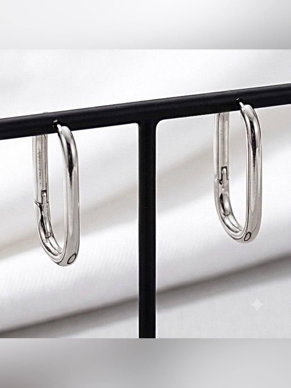 Silver plated women’s 24mm hoop earrings hypoallergenic
